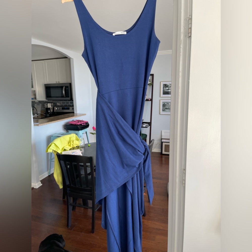 Reformation “Kaila” navy blue knit dress size M
